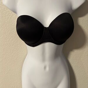 Pink Victoria’s Secret Black Strapless Bra